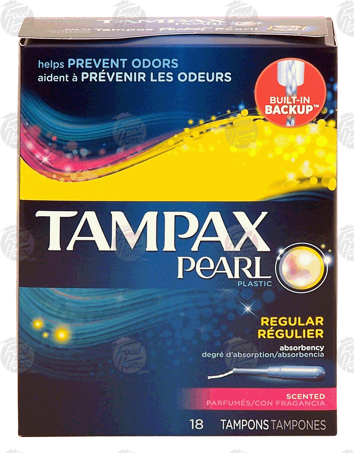 Tampax Pearl plastic scented tampons, regular absorbency Full-Size Picture